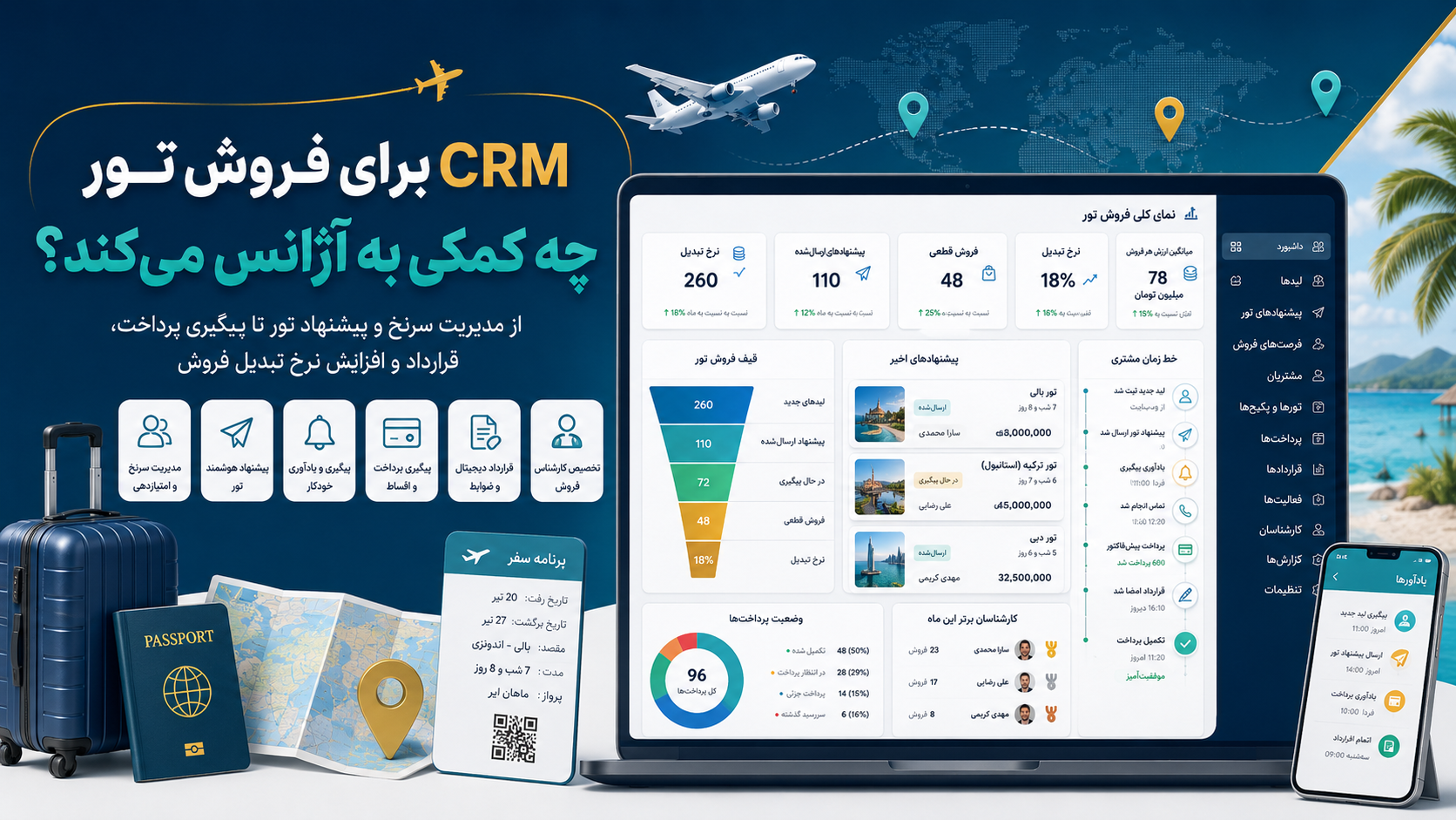 CRM برای فروش تور چه کمکی به آژانس می‌کند